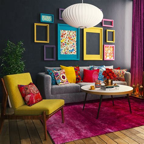 colorful wall art living room